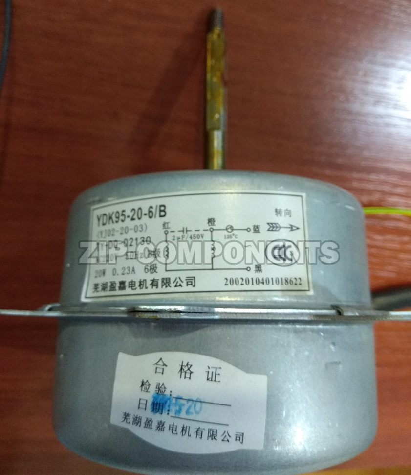 Двигатель вентилятора внешнего блока сплит-системы YDK95-20-6/B 220V 20w 0.23A