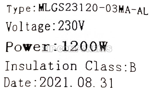 Мотор пылесоса моющий 1200W H210мм D144мм 11ME50C